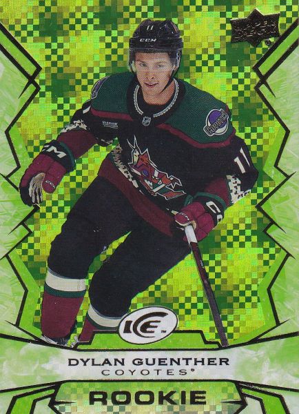 insert RC karta DYLAN GUENTHER 22-23 UD Ice Rookie Green číslo 114